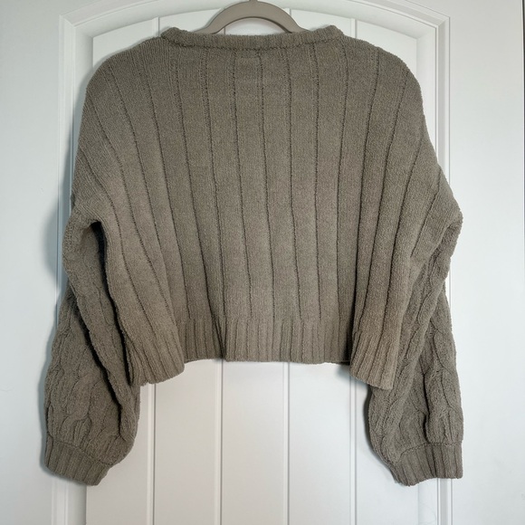 moon & madison Cable Knit Sweater - Sage green - Picture 3 of 3